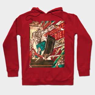 Horror Intrigue. Tales of mystery and suspense. The corpse that wouldn't die. 1955 Retro Vintage Comic Book Hoodie